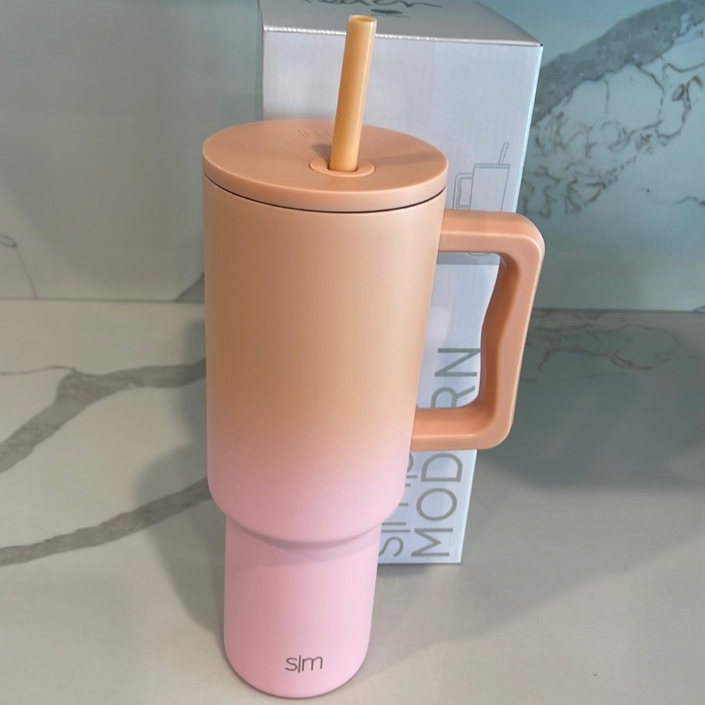 Simple Modern - SWEET PEACH Ombre - 40 oz Trek Tumbler - NWT!